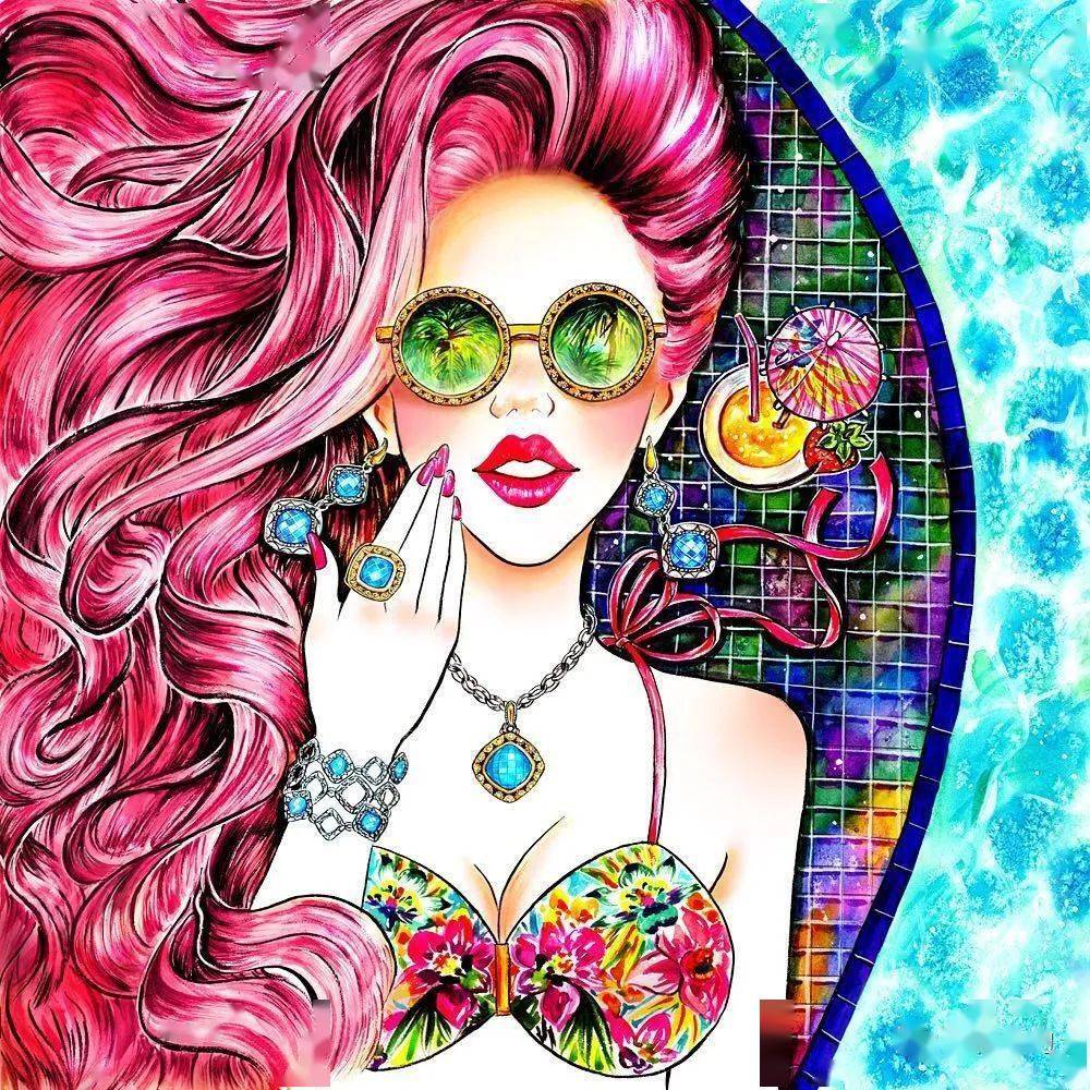 风情万种的时尚插画下