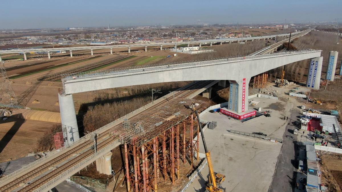 京唐铁路8888mt构转体施工顺利完成