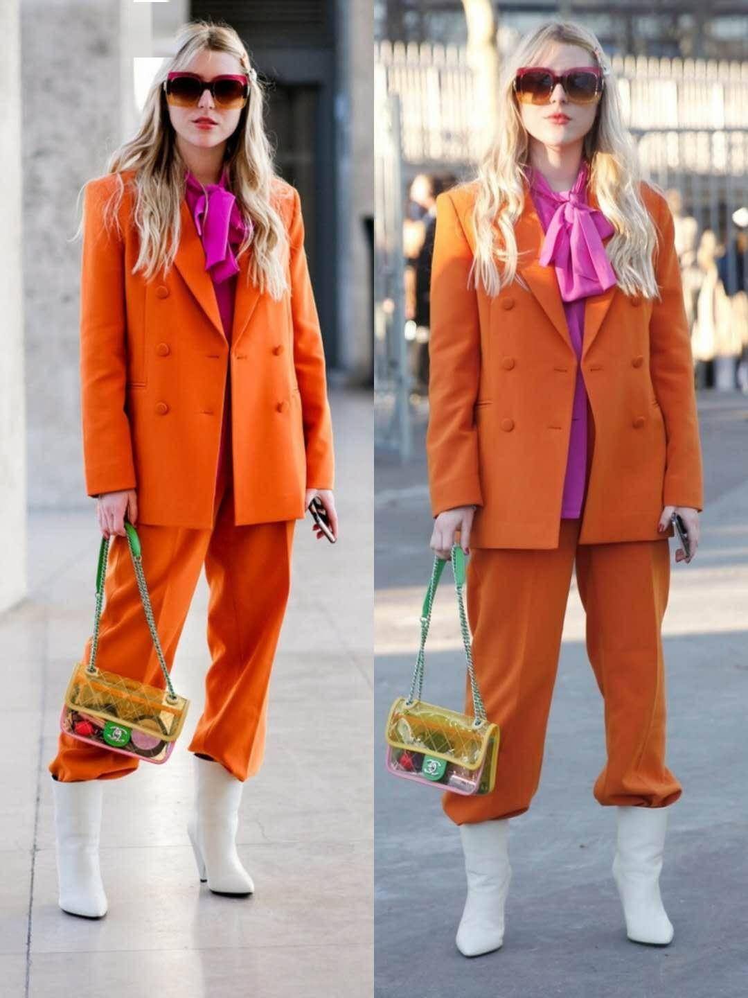 这个冬季有点闷快来get显白的脏橘色穿搭高级靓丽有质感