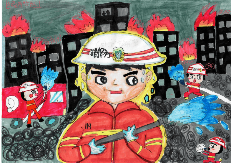 "我是小小消防员"绘画作品巡展投票第二波开始了_活动