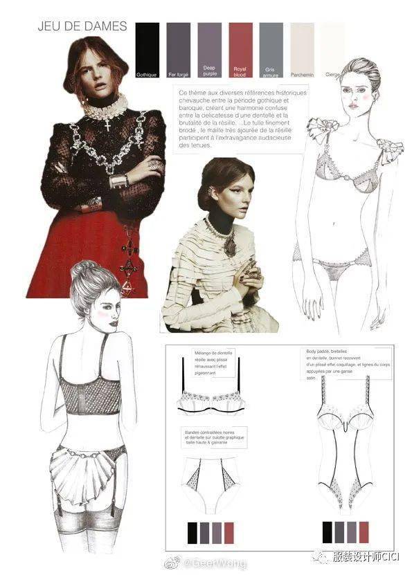 设计 内衣/胸衣——服装款式图&效果图设计！