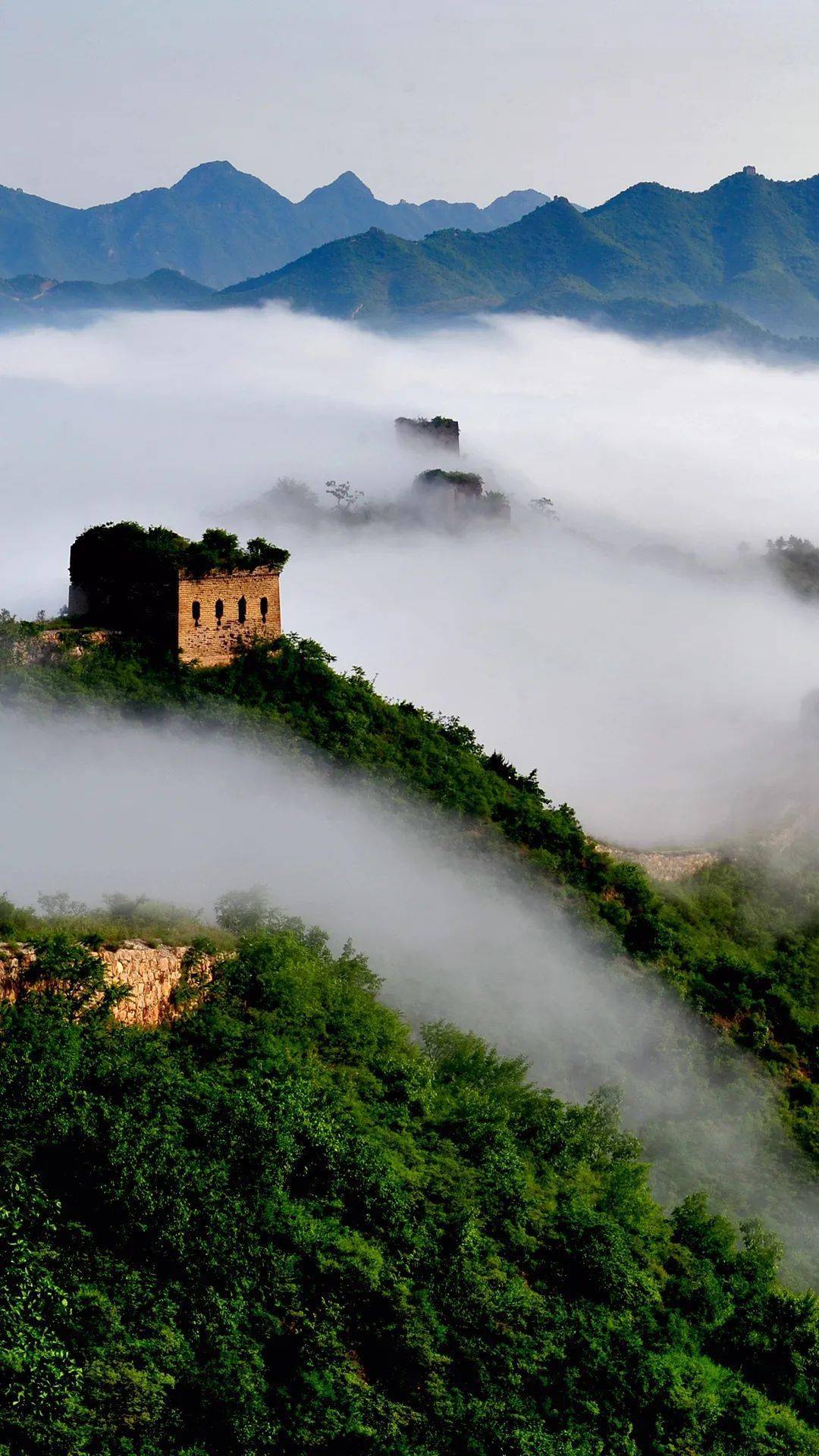 高清长城风景图片竖屏图片