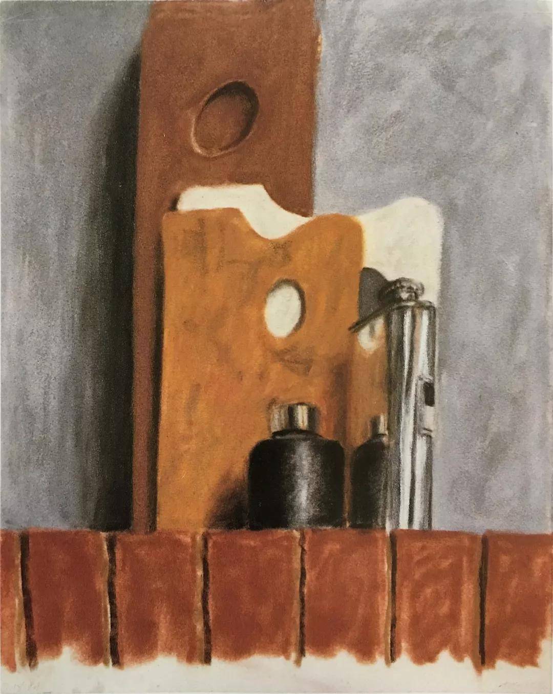 9 cmpastel on velvet papertubes of paint in their drawer