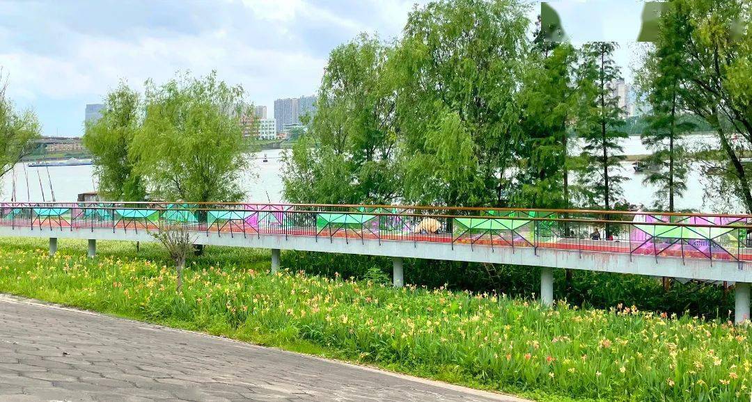 有个好听的名字——瓷影步道其中架空栈道设置了亲水步道和架空栈道西