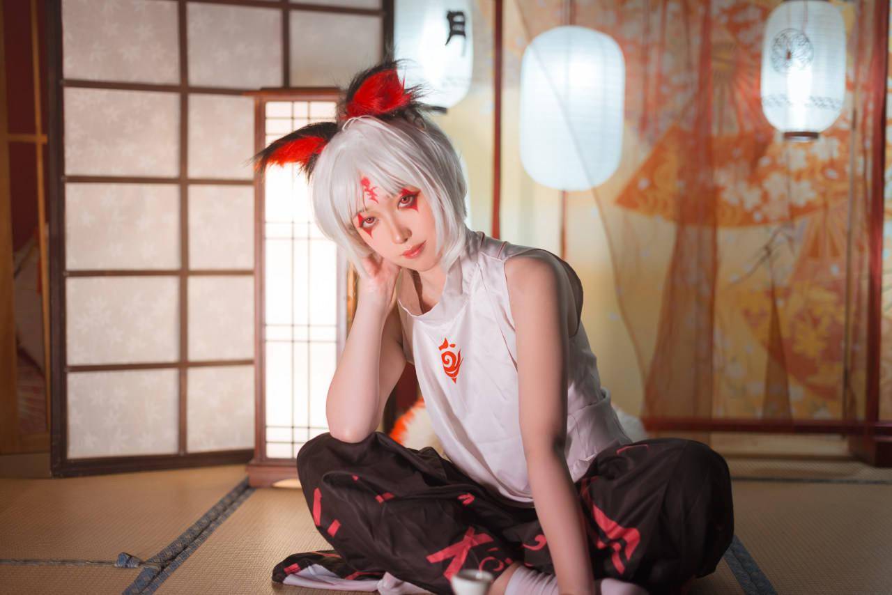 《阴阳师》白藏主cosplay_正片_图片_来源