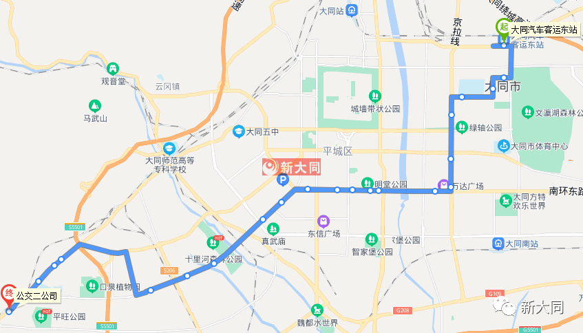 大同604路公交车路线图图片