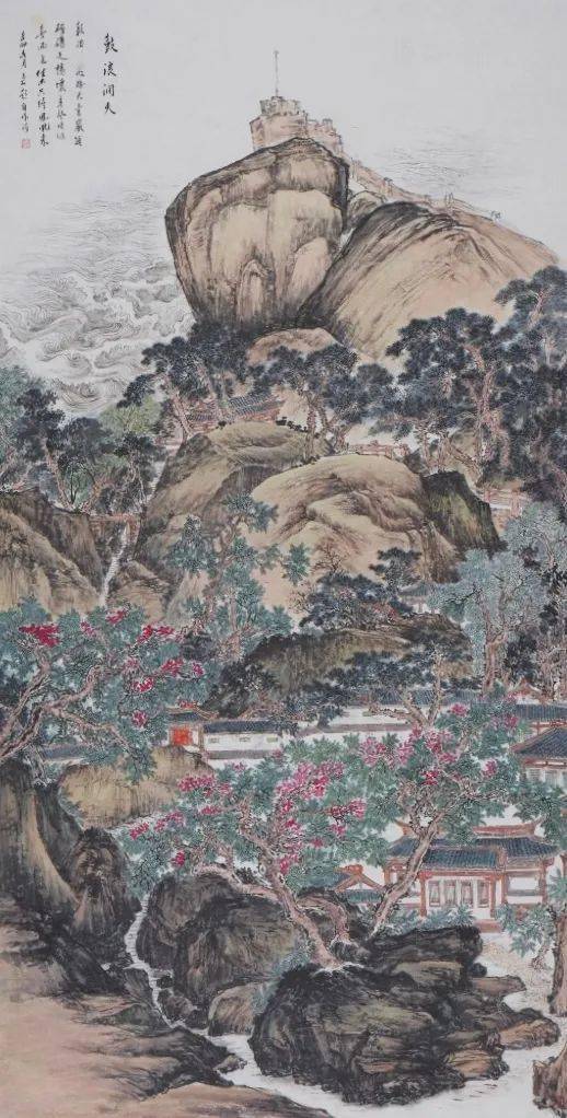 部分作品展示 ▲长汀古桥 石进旺,当代著名山水画家