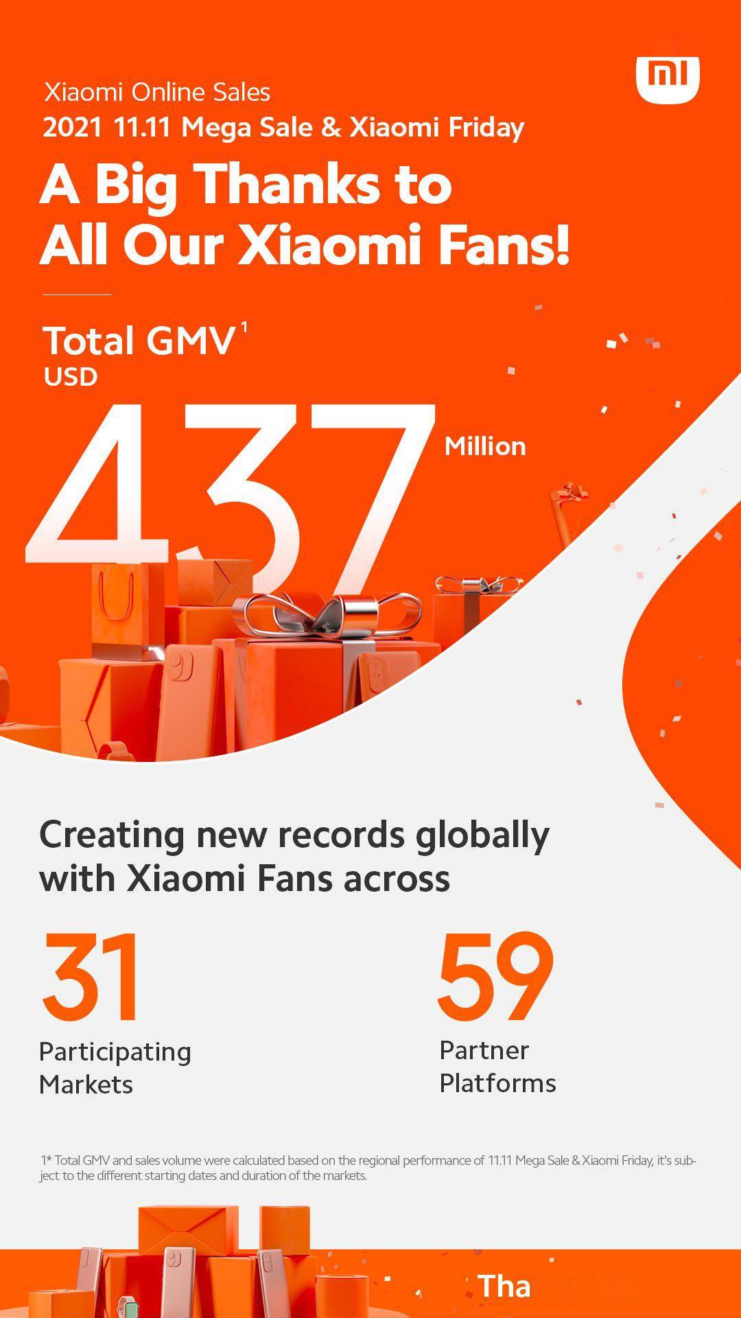 小米卢伟冰公布黑色星期五战报：全球销量 168 万台