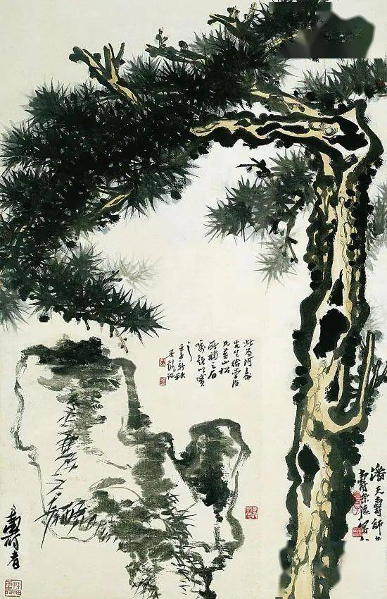 国画名家 潘天寿作品欣赏_张力和_绘画_山水