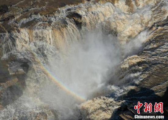 景区|山西吉县黄河壶口瀑布彩虹高挂