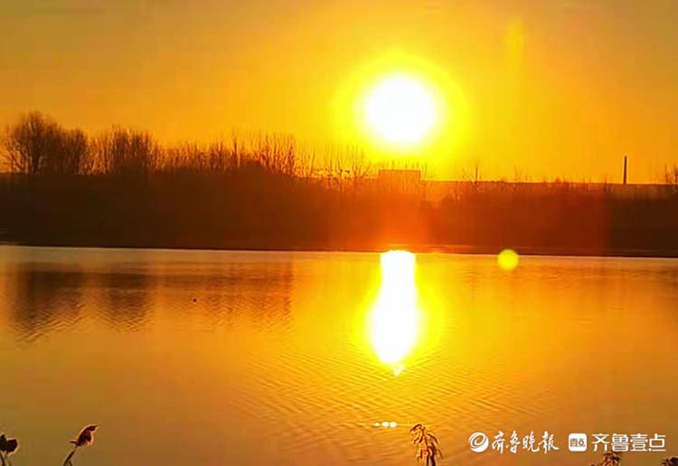 東方升起紅太陽 ,白馬河畔添美景