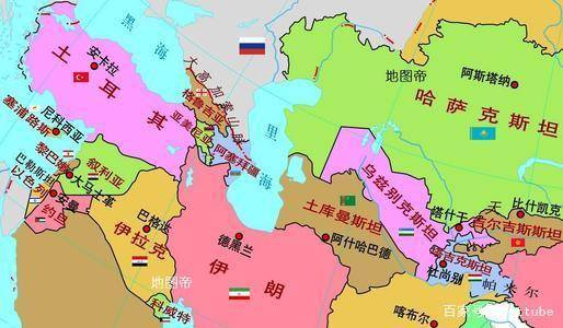 超清亚洲地图图片