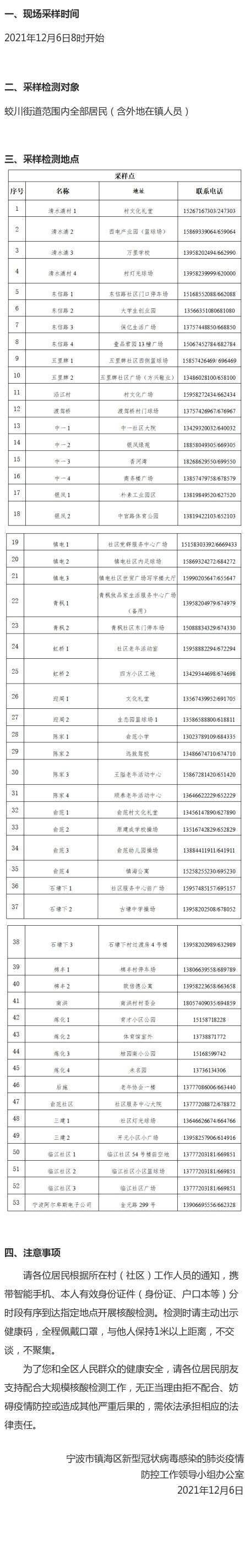 镇海区|浙江宁波镇海区蛟川街道开展全员核酸检测