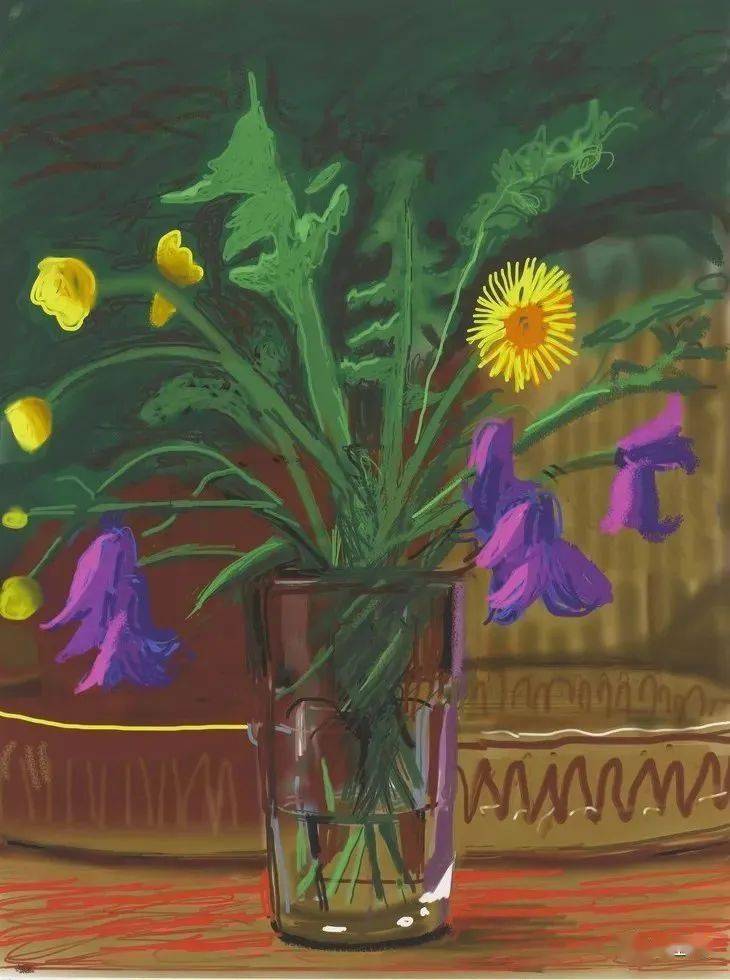 写生啦大卫霍克尼花卉