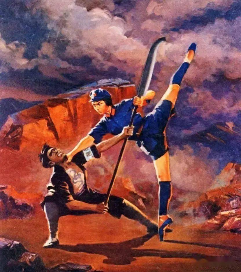 朝鲜画家画的红色娘子军附中国画家作品