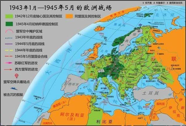 德国二战侵略顺序地图图片