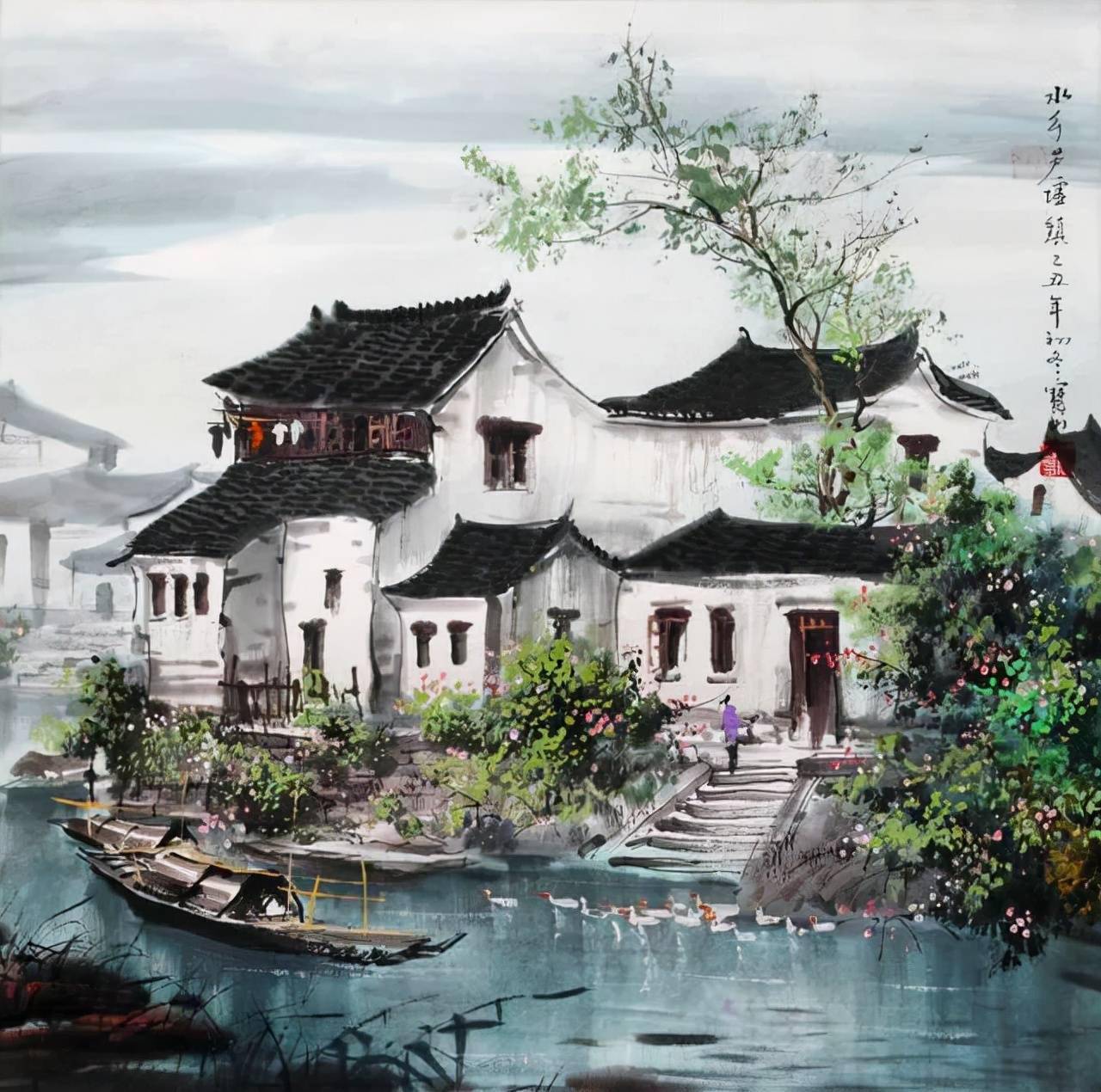 和谐,清新的色调,宁静,淡美的境界,使画面产生一种抒情诗般的感染力