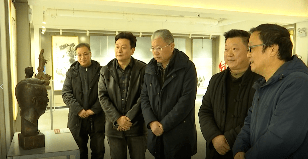 市人大常委会副主任孟广实来萧参观书画展_萧县_作品展_朱永亮