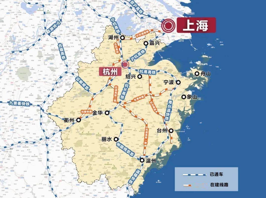 十四五期间浙江六条重磅铁路建成通车杭州将添4座高铁站