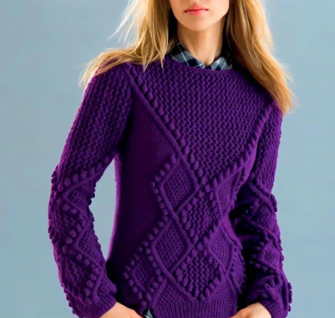 赏析 多款棒针编织的女士套衫毛衣,温暖又漂亮