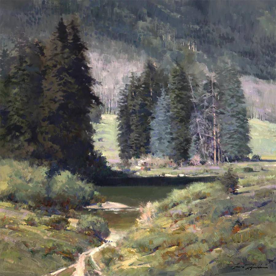 美国西部画家詹姆斯·雷诺兹风景油画作品选_故事_taft_塔夫脱