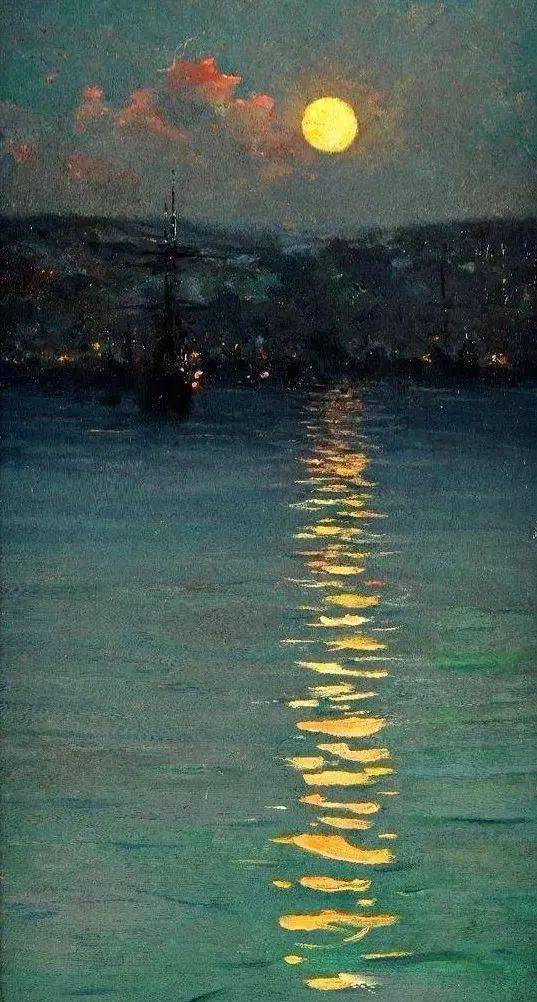 这画中的月光美得醉人