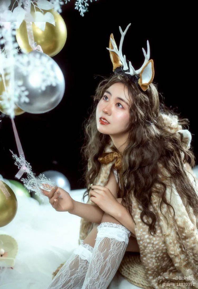 人像摄影麋鹿女孩