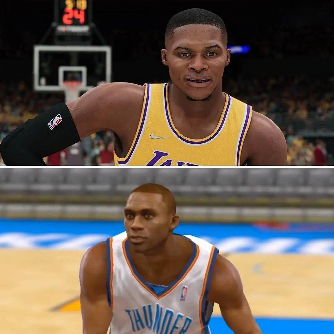 科技在进步！球员2K对比图