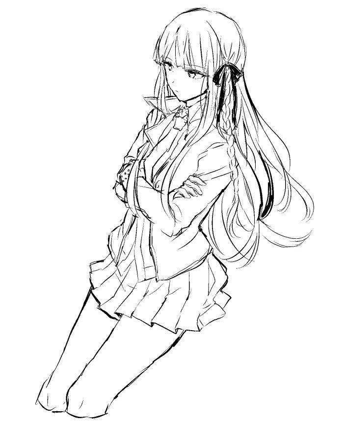 绘画技能分享|线稿分享第75期——《弹丸论破》