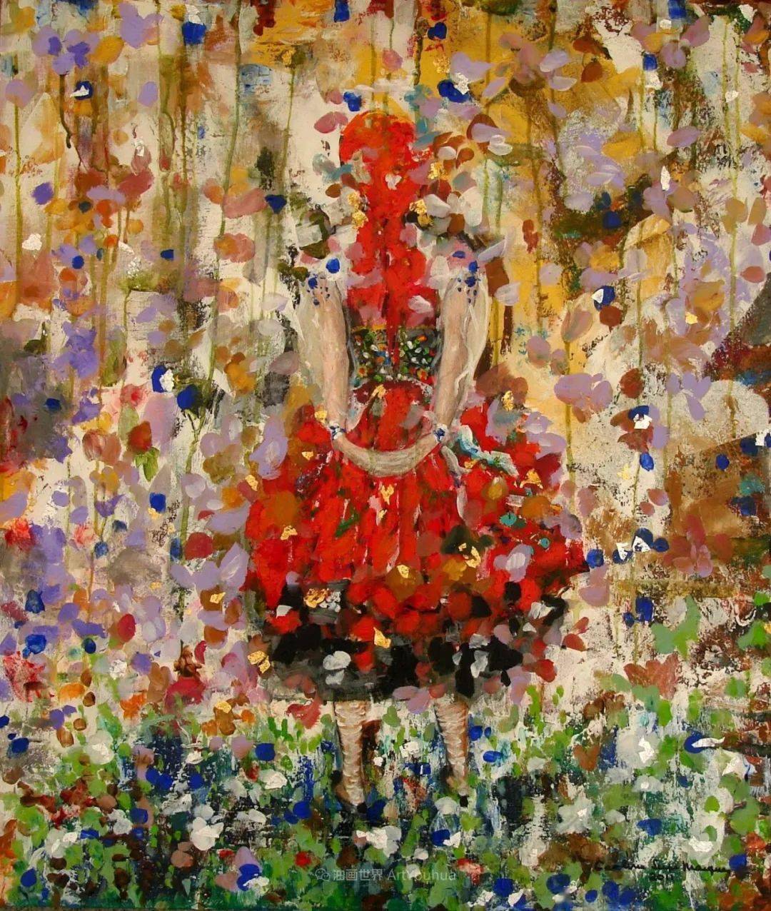 色彩大胆丰富葡萄牙女画家67卡罗莱娜人物油画作品欣赏