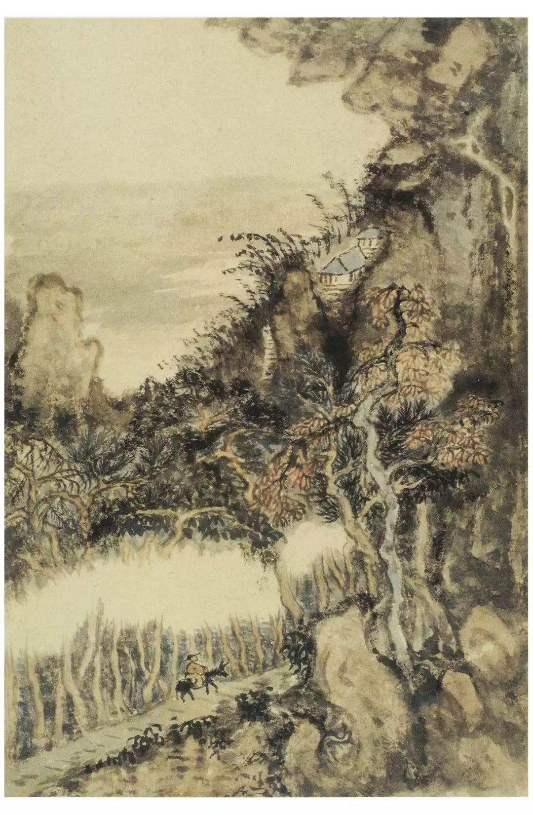 髡残山水册页笔墨高古