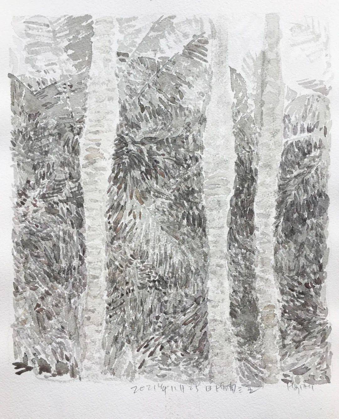 许海刚·2021水彩作品_cm_纸本_三亚