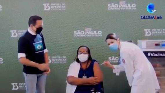 首位|全球连线｜巴西首位新冠疫苗接种者：我是中国疫苗作用的最佳例证