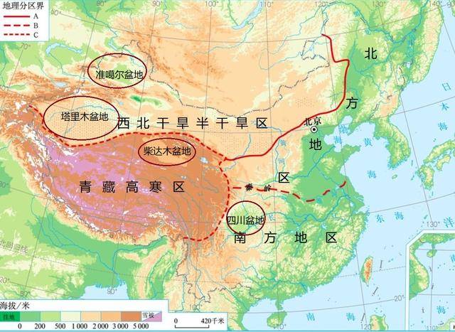 我国四大盆地的自然地理环境差异有的湿润有的干旱还有的高寒