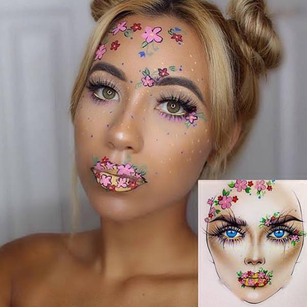 化妆师宝宝有福了画在脸上的美人图超惊艳