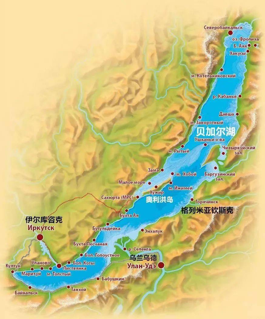 蒙古库苏古尔湖地图图片