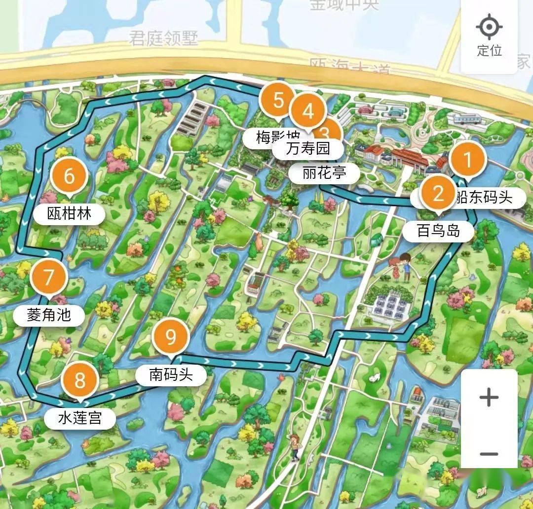 三垟湿地地图比例尺图片