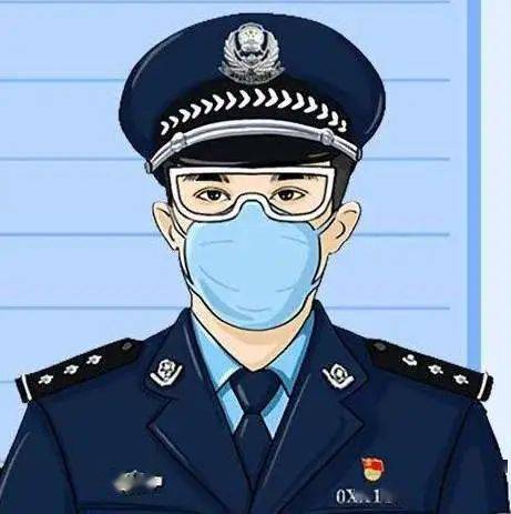 疫情警察卡通图片图片