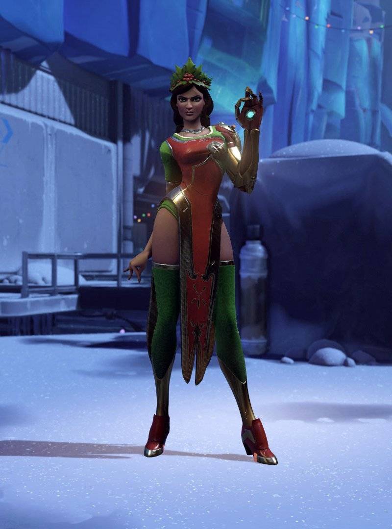 《守望先锋 》雪国仙境 新史诗皮肤 布丽吉塔,秩序之光,猎空_吉塔