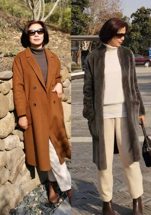 "呢大衣,靴子",才是秋季60岁女人该有的打扮!