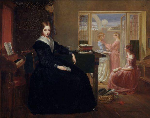 《可怜的老师》理查德·雷德格瑞夫richard redgrave,1844年,油画,71