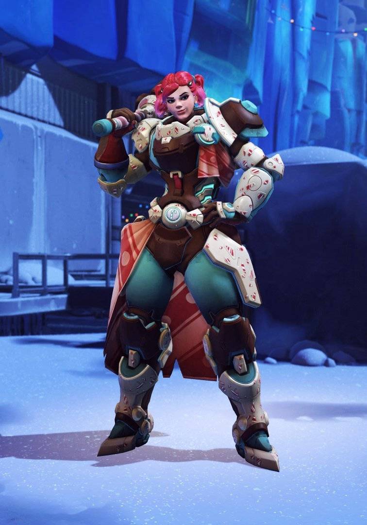 《守望先锋 》雪国仙境 新史诗皮肤 布丽吉塔,秩序之光,猎空_吉塔