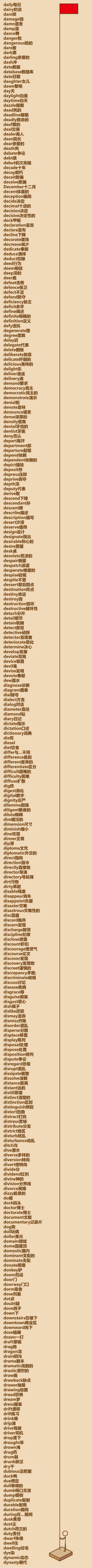 懒人单词表：d开头英语单词300个_搜狐网