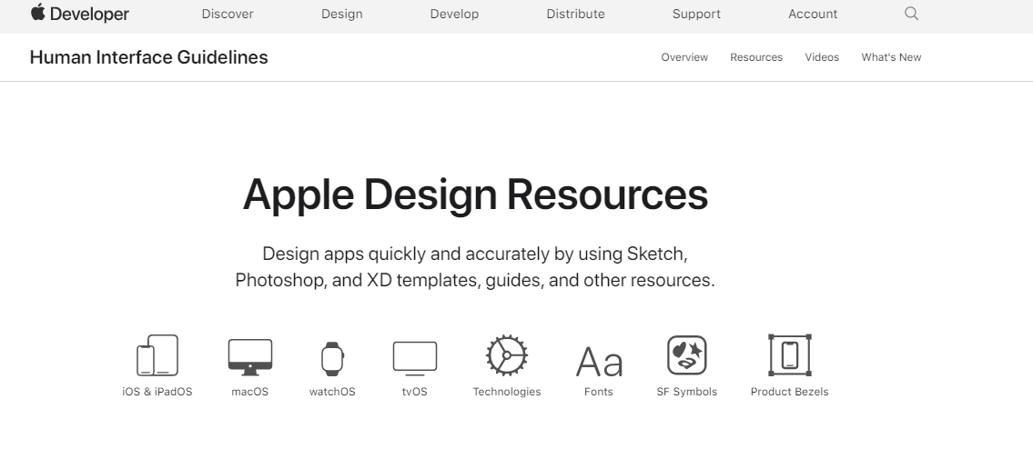 模板|苹果开发者设计资源页面更新