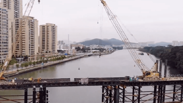 中山岐江河大桥拆除图片