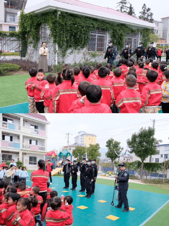 反恐防暴守護安全武平縣萬安中心幼兒園開展反恐防暴安全演練