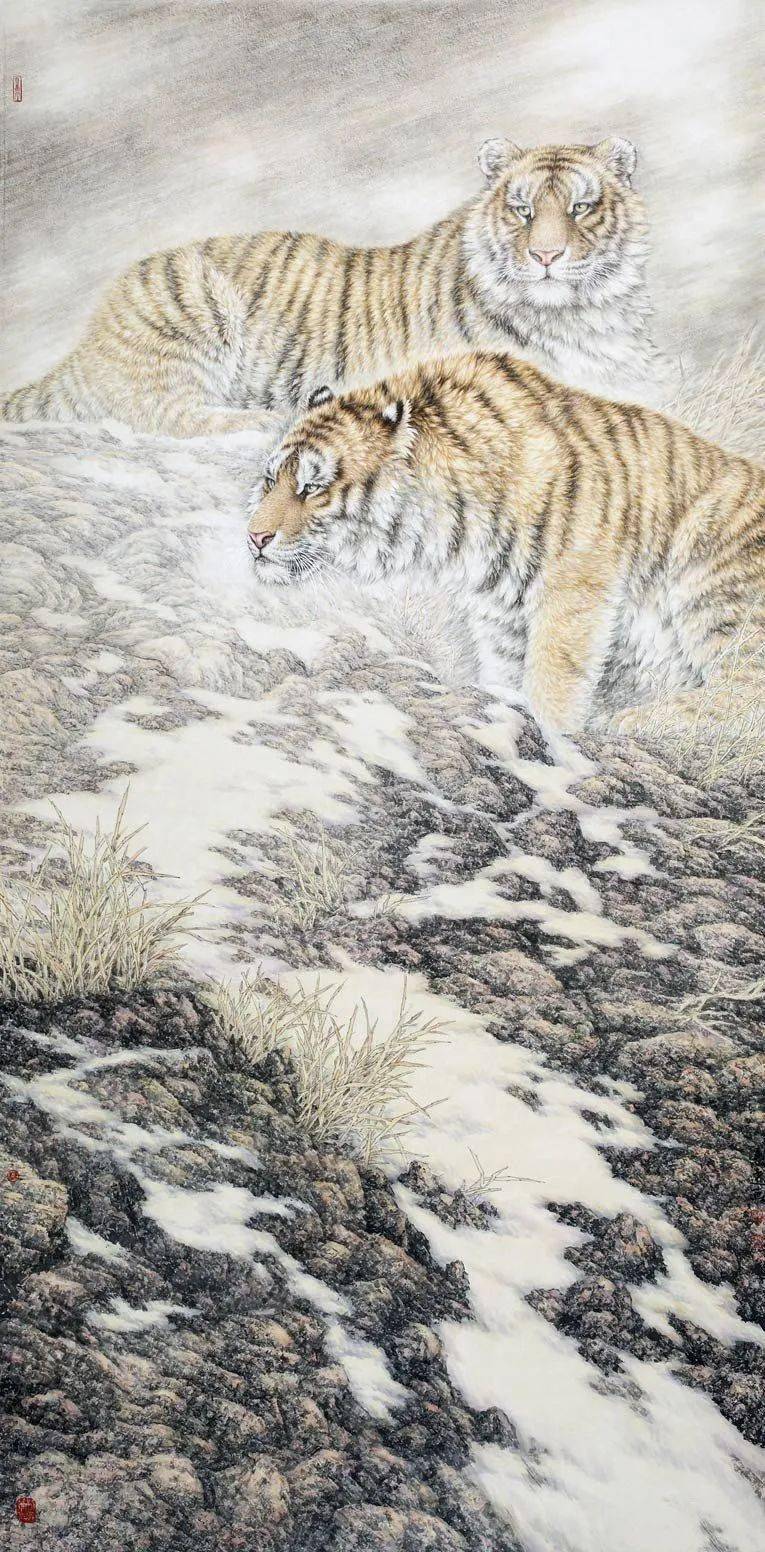 他画的虎,一笔一笔精雕细琢_马志远_中国美协_作品