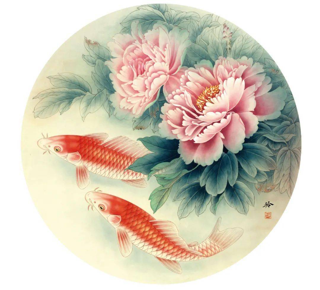 郑玲玲牡丹鲤鱼图绘制步骤实用好教程