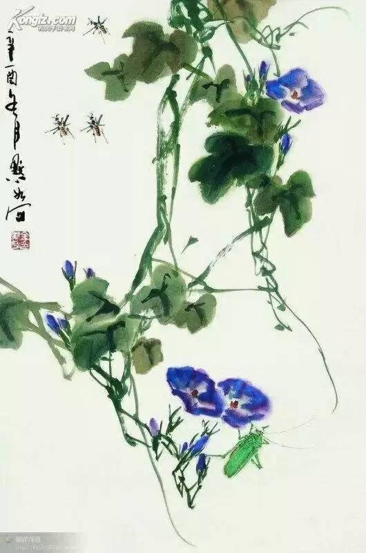 100幅特别漂亮的牵牛花作品