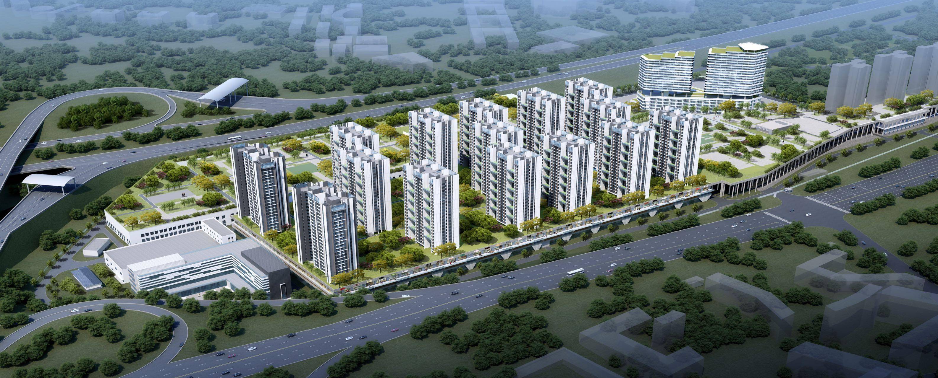 深圳地铁12号线机场东车辆段综合楼昨日封顶